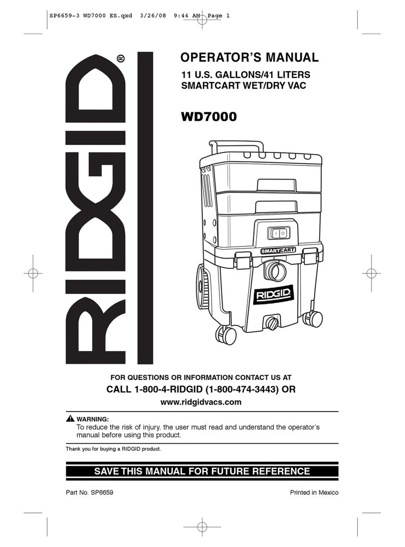 RIDGID wd7000 Operator's manual
