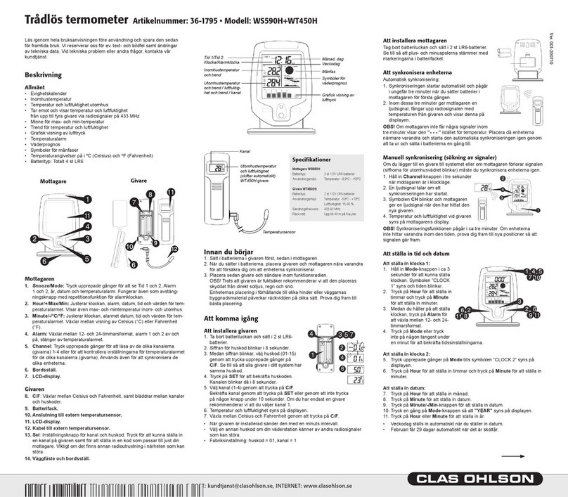 Clas Ohlson ws590h user manual Clas Ohlson ws590h user manual