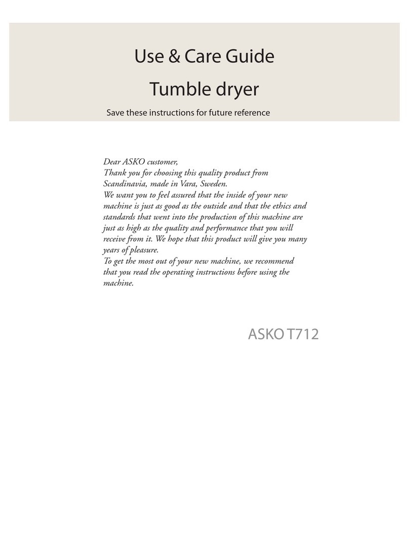 Asko t743cwcd User manual