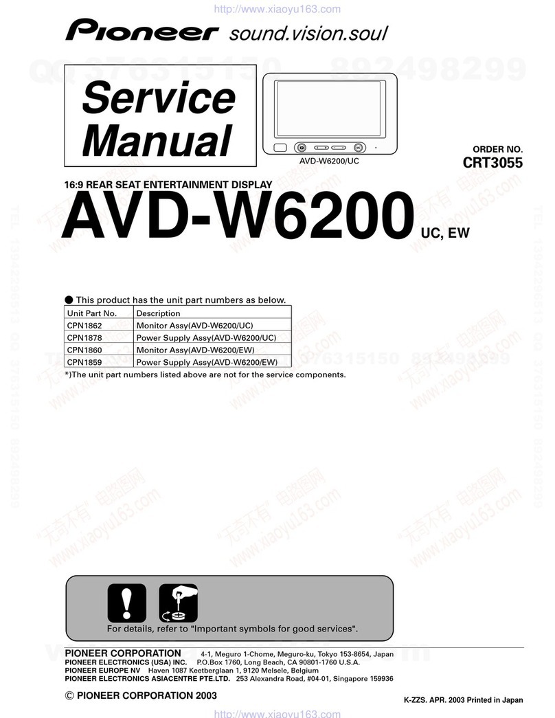 Pioneer AVD-W6200 User manual