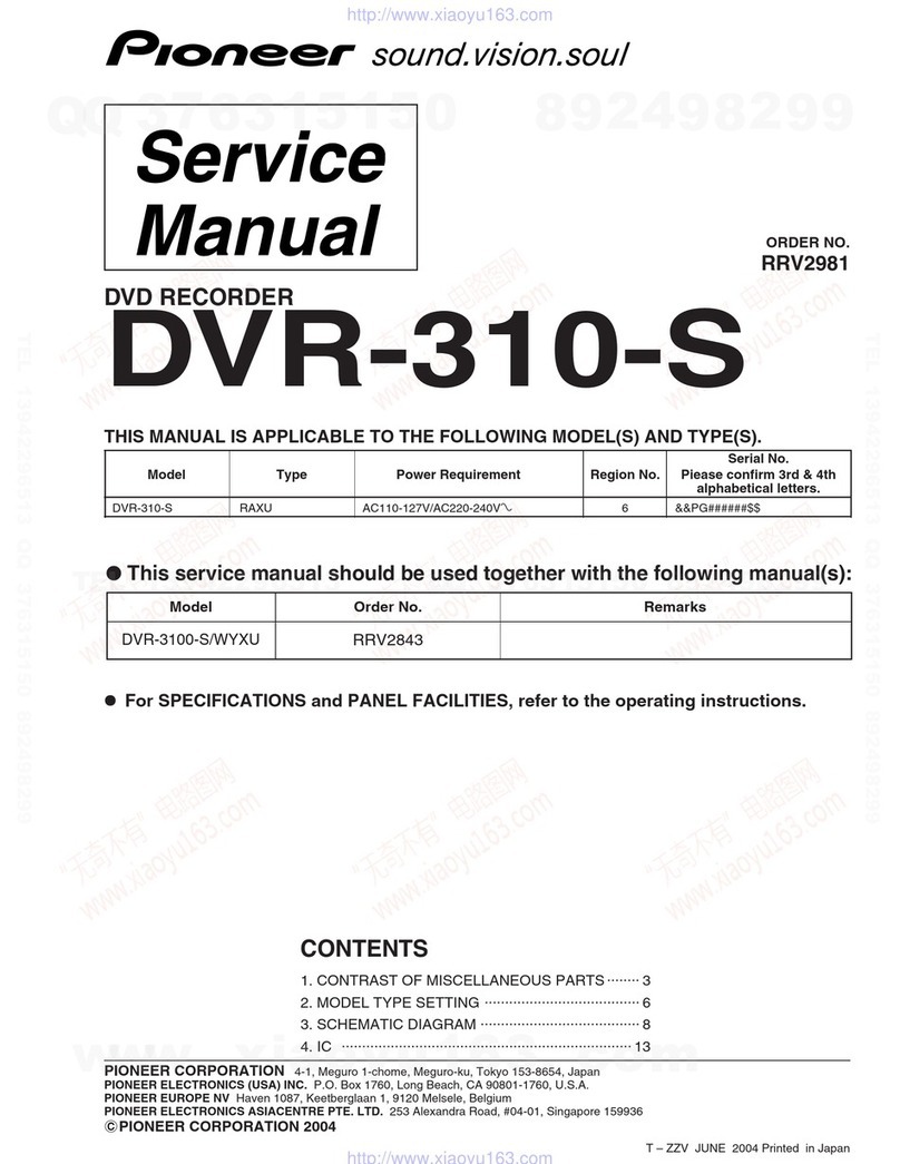 Pioneer DVR-310-S Service manual