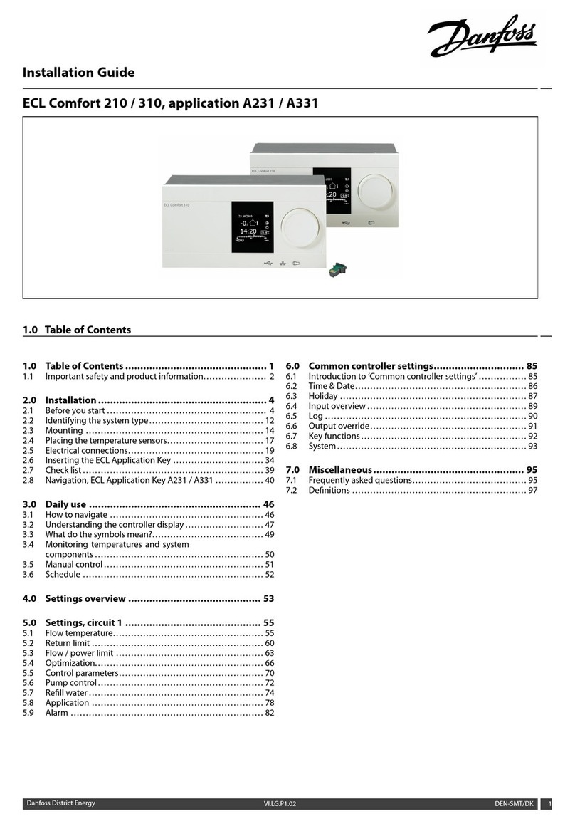 Danfoss ECL Comfort 210 User manual