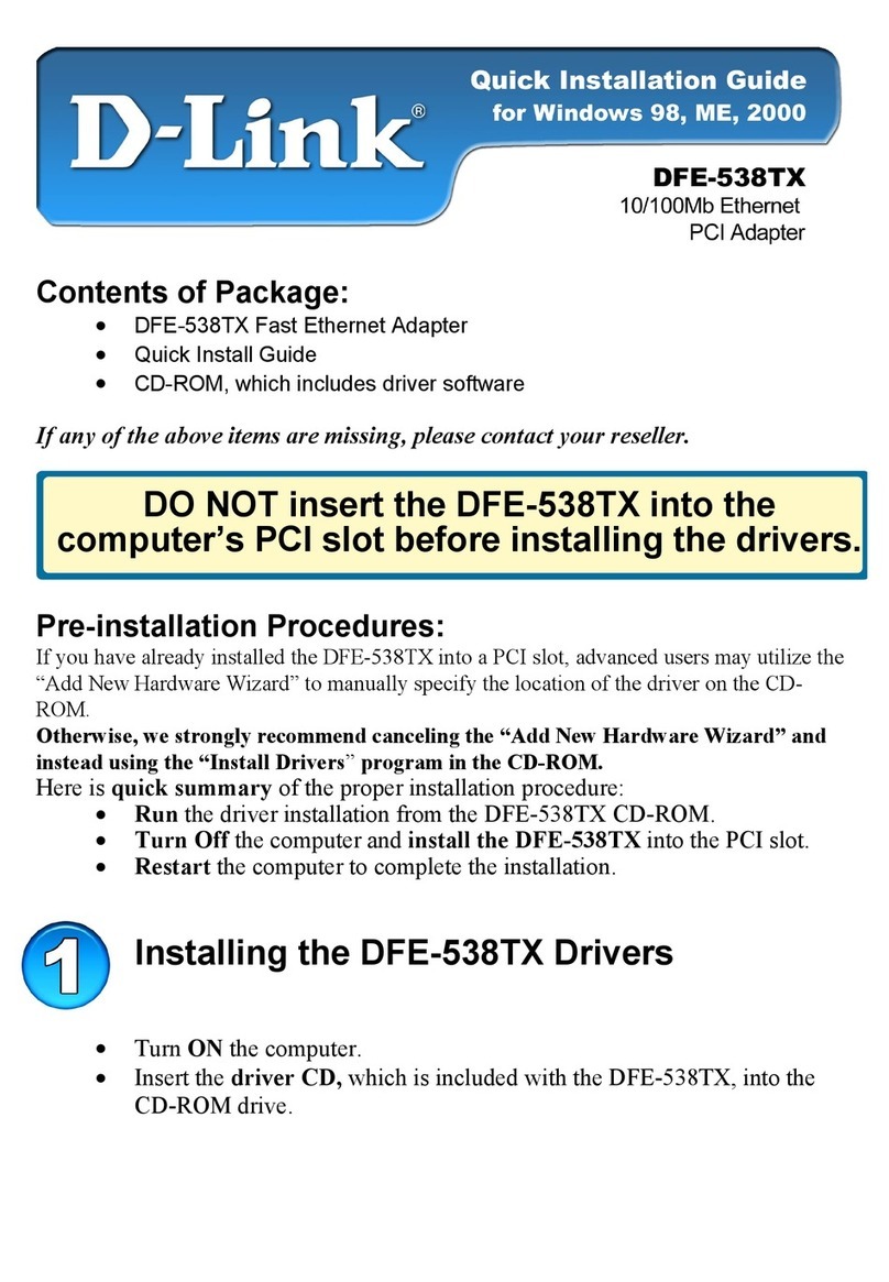 D-Link DFE-538TX Mounting instructions D-Link DFE-538TX Mounting instructions