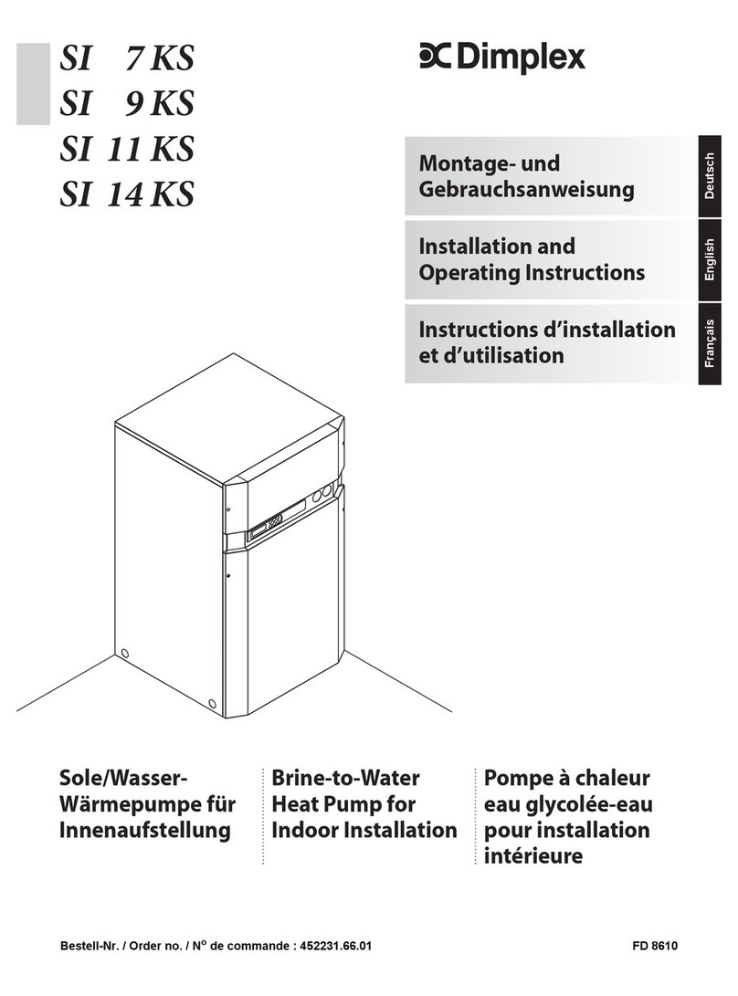 Dimplex SI 7 KS Installation and operating instructions