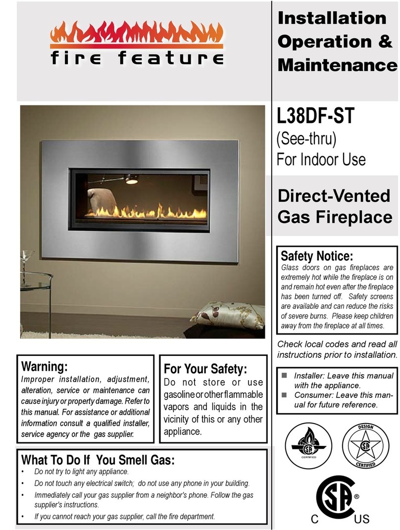 Fire feature L38DF-ST Installation operation & maintenance Fire feature L38DF-ST Installation operation & maintenance