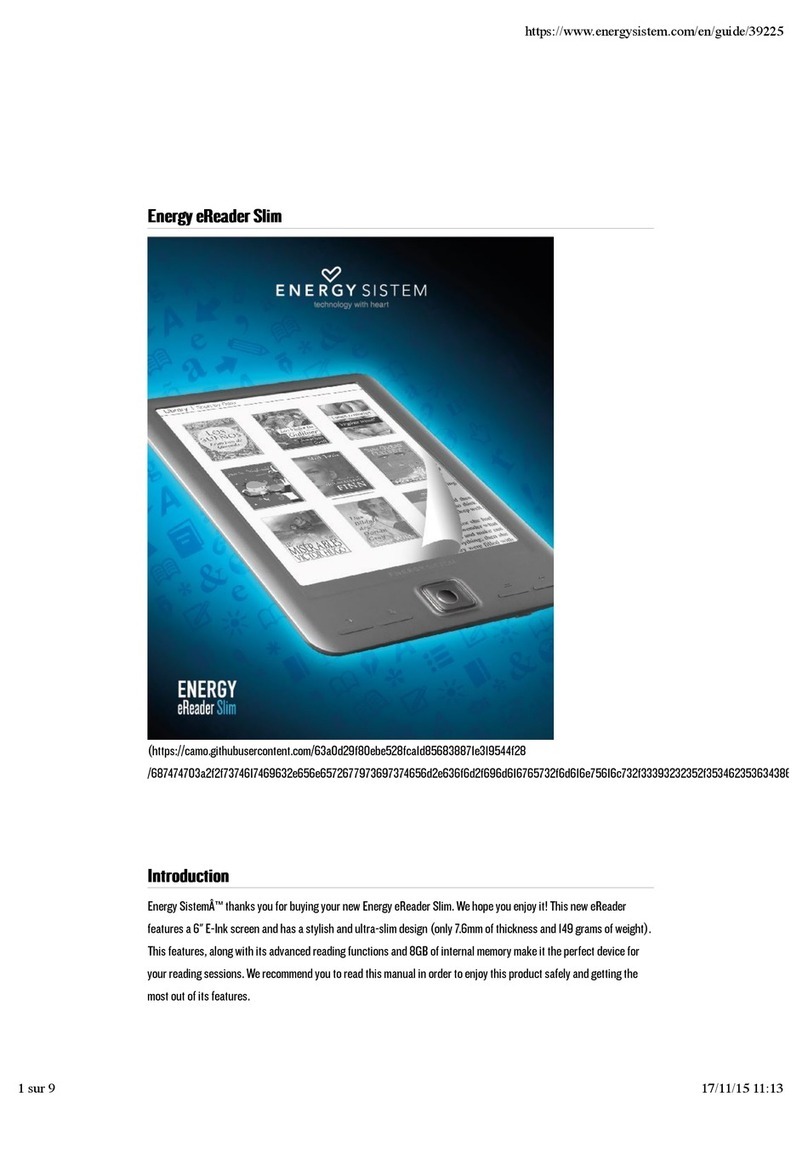 ENERGY SISTEM Energy eReader Slim Guide
