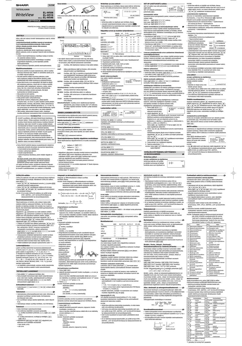 Sharp WriteView EL-W506 Technical manual