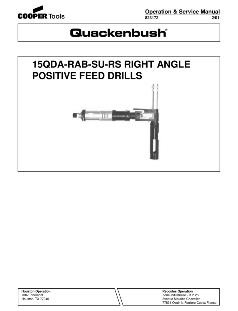 Cooper Tools Quackenbush 15QDA-RAB-SU-RS Operation & service manual