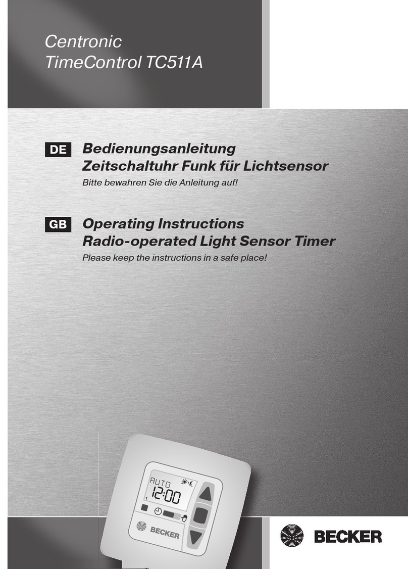 Becker Centronic TimeControl TC511A operating instructions