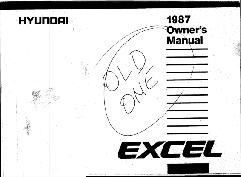 Hyundai 1987 Excel owner's manual