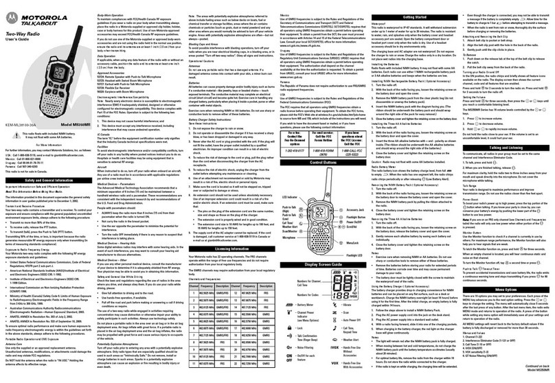 Motorola TalkAbout MS350MR User manual