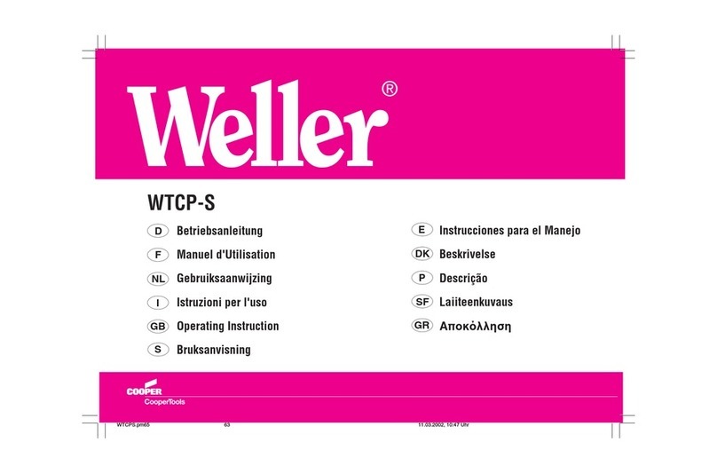 Weller WTCP-S Operating	 instruction