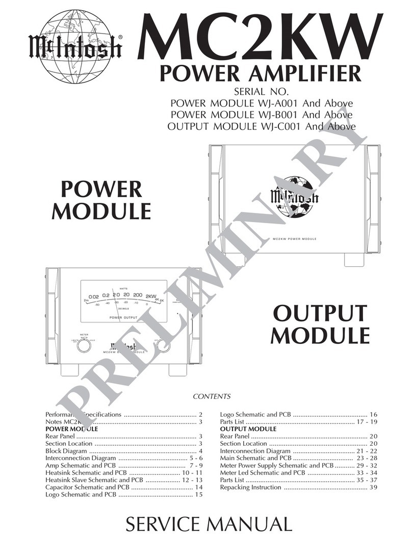 McIntosh MC2KW User manual