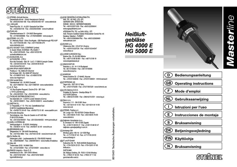 STEINEL Masterline HG 4000 E operating instructions