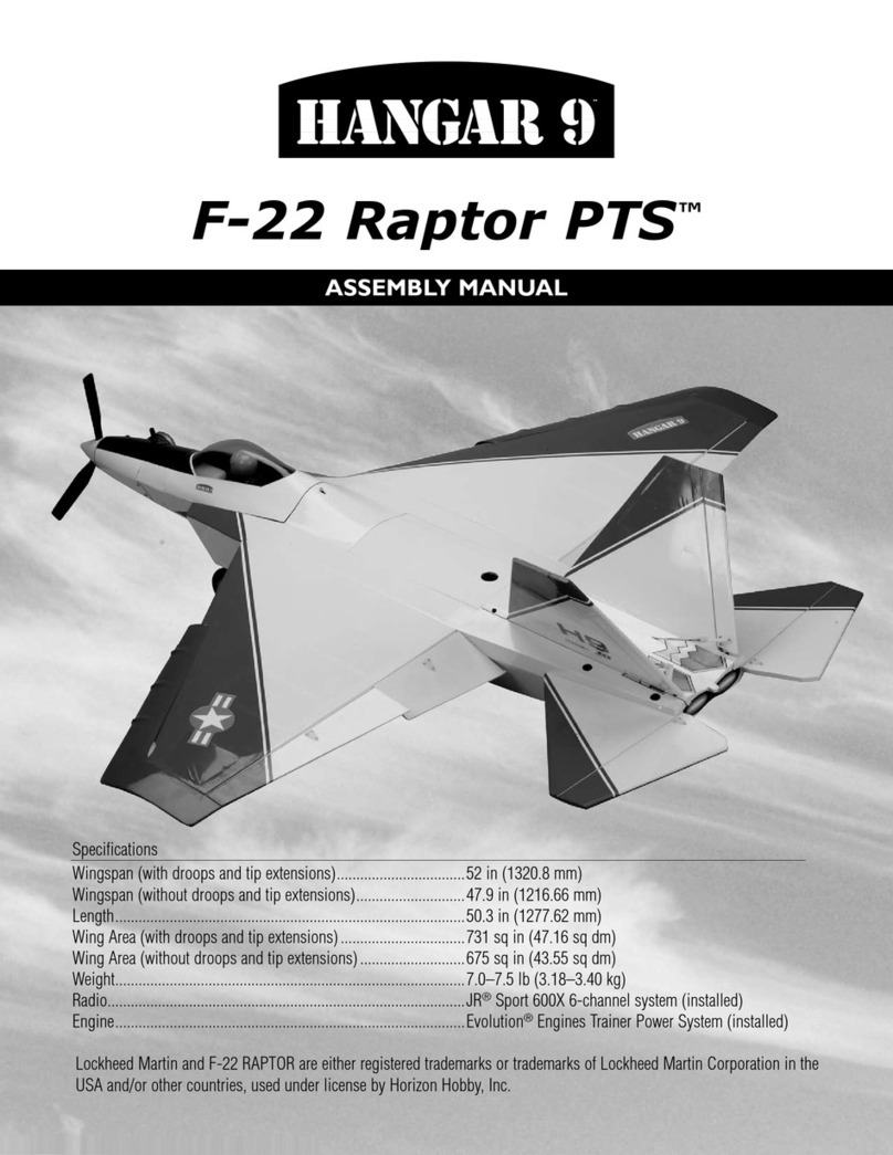 Hangar 9 F-22 Raptor PTS Assembly manual