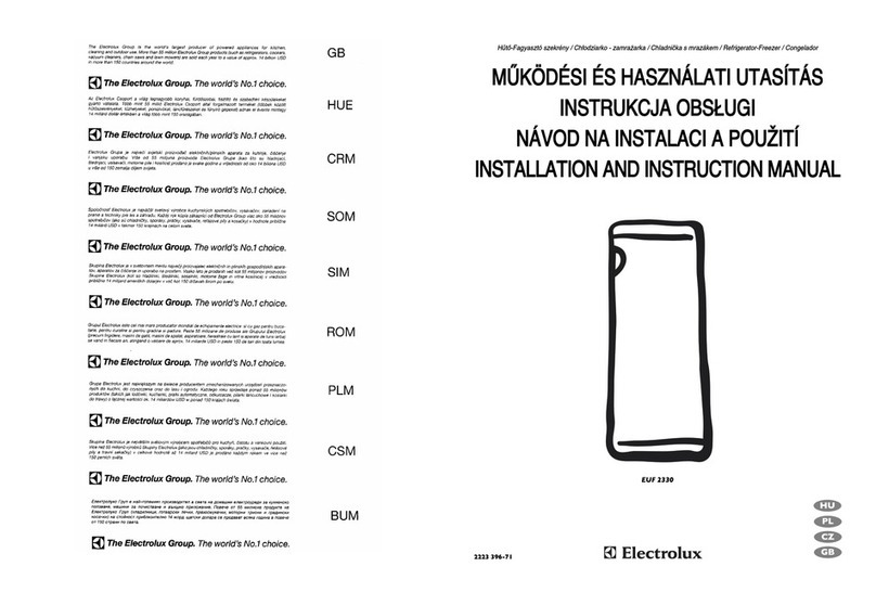 Electrolux EUF 2330 Installation and instruction manual
