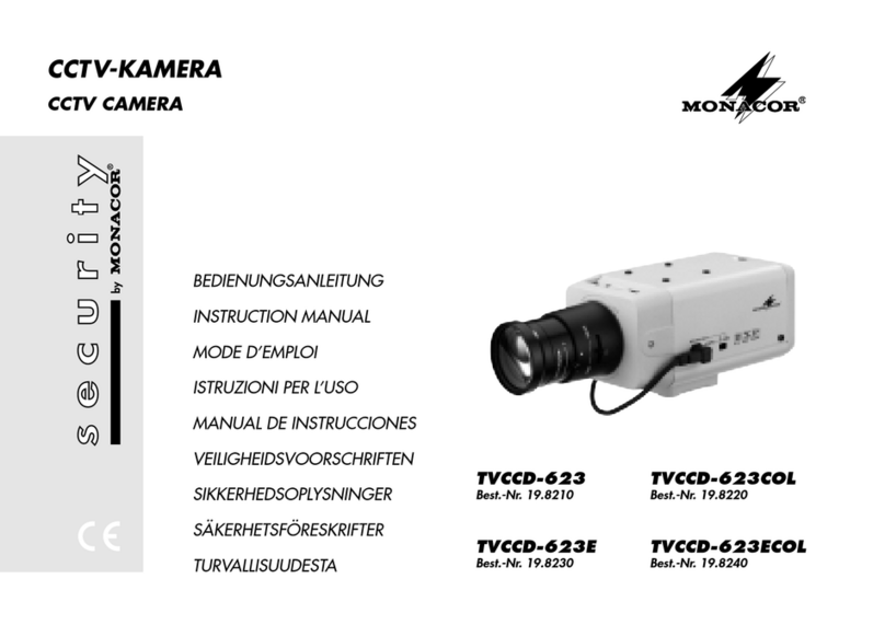 Monacor TVCCD-623 instruction manual