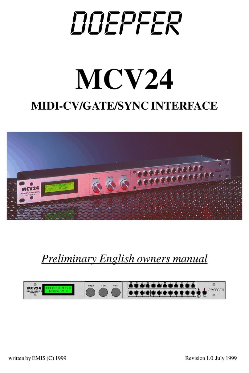 DOEPFER MCV24 owner's manual