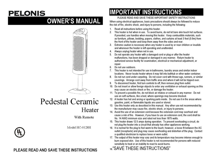 UL PELONIS HC-0128H owner's manual