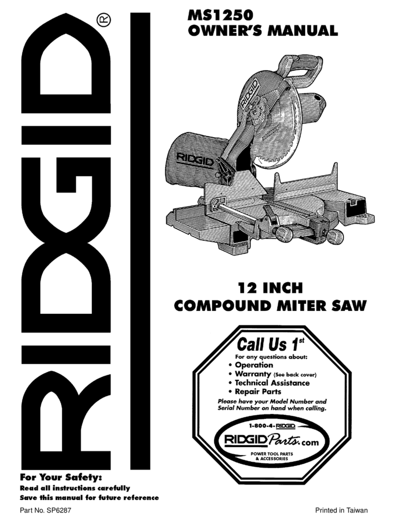 RIDGID MS1250 User manual RIDGID MS1250 User manual