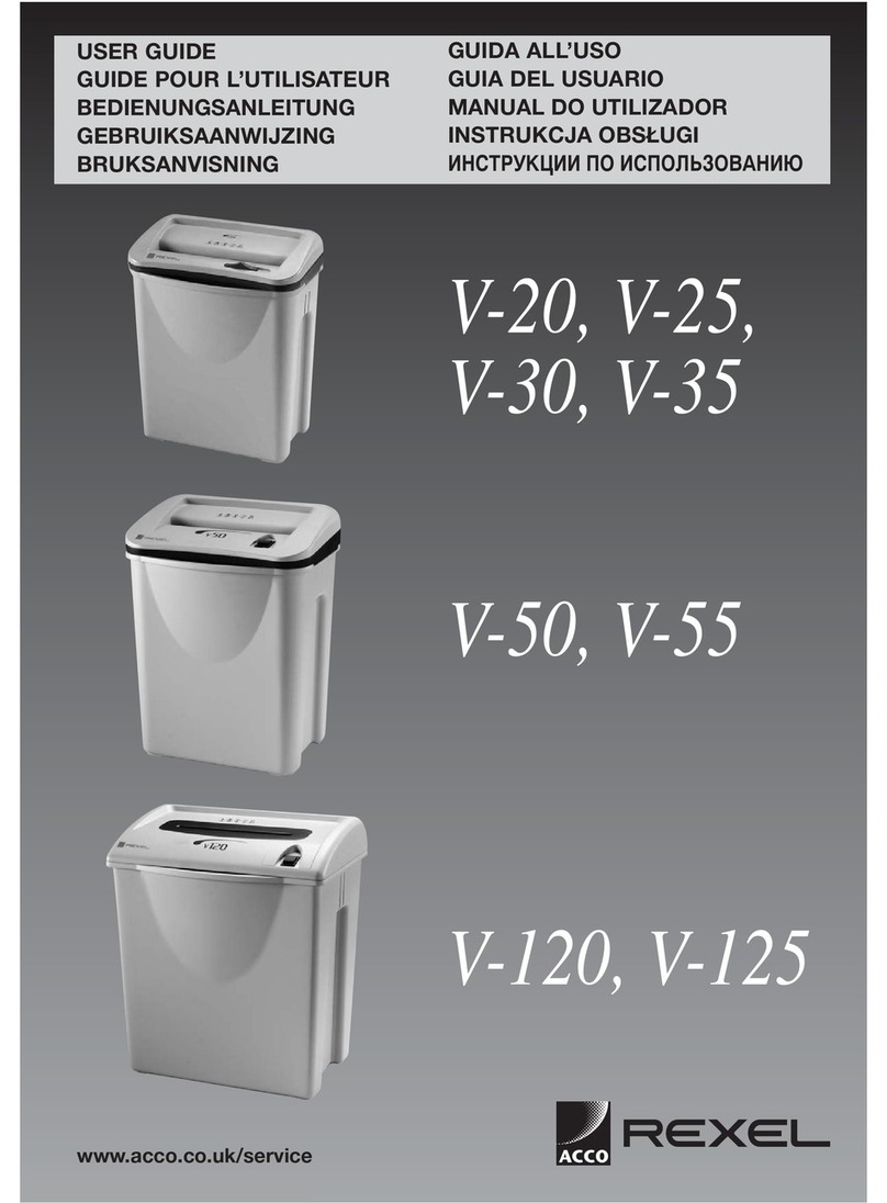 Rexel V-20 user guide
