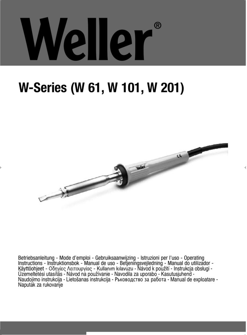 Weller W 61 operating instructions