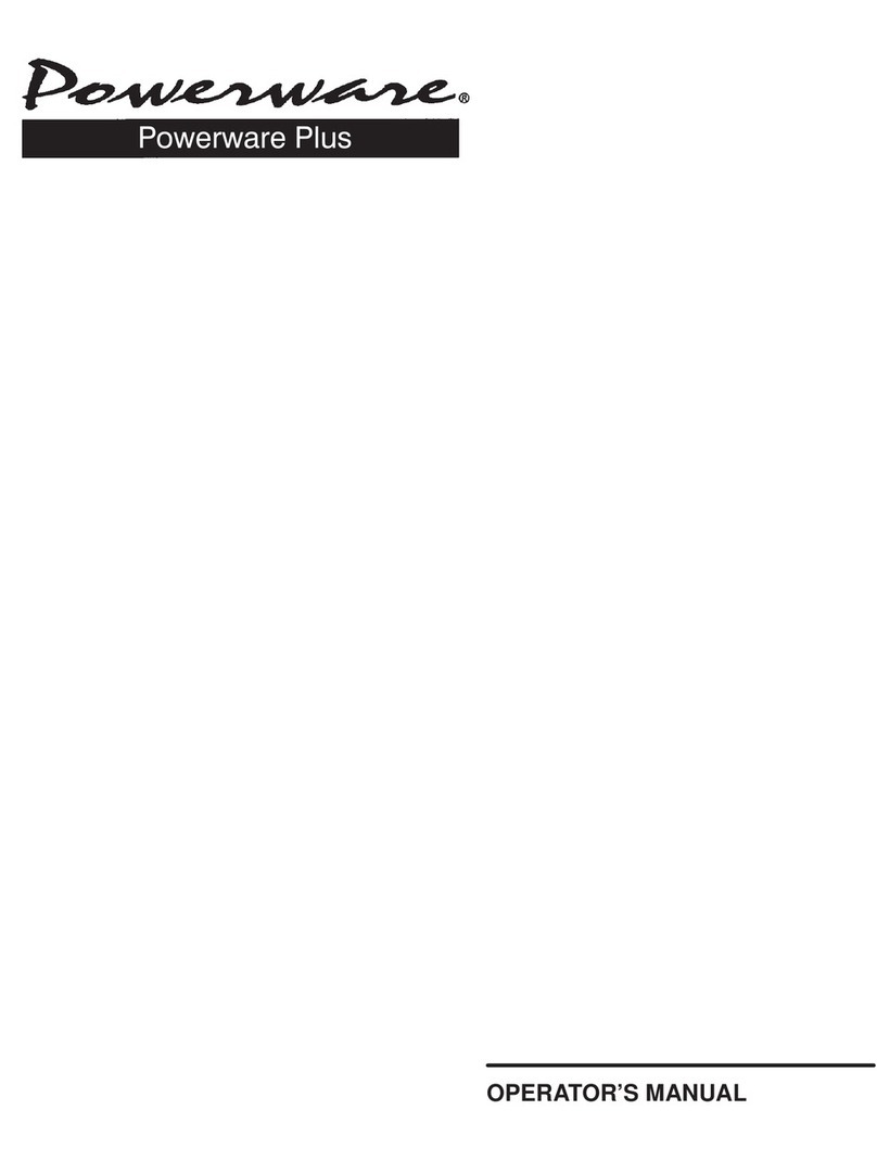 Exide powerware plus Operator's manual