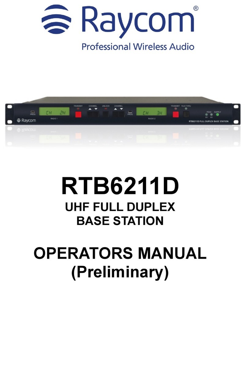 Raycom RTB6211D Operator's manual