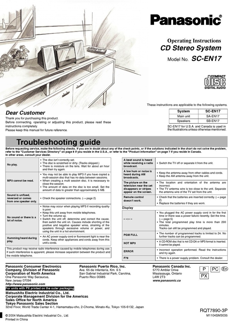 Panasonic SC-EN17 User manual