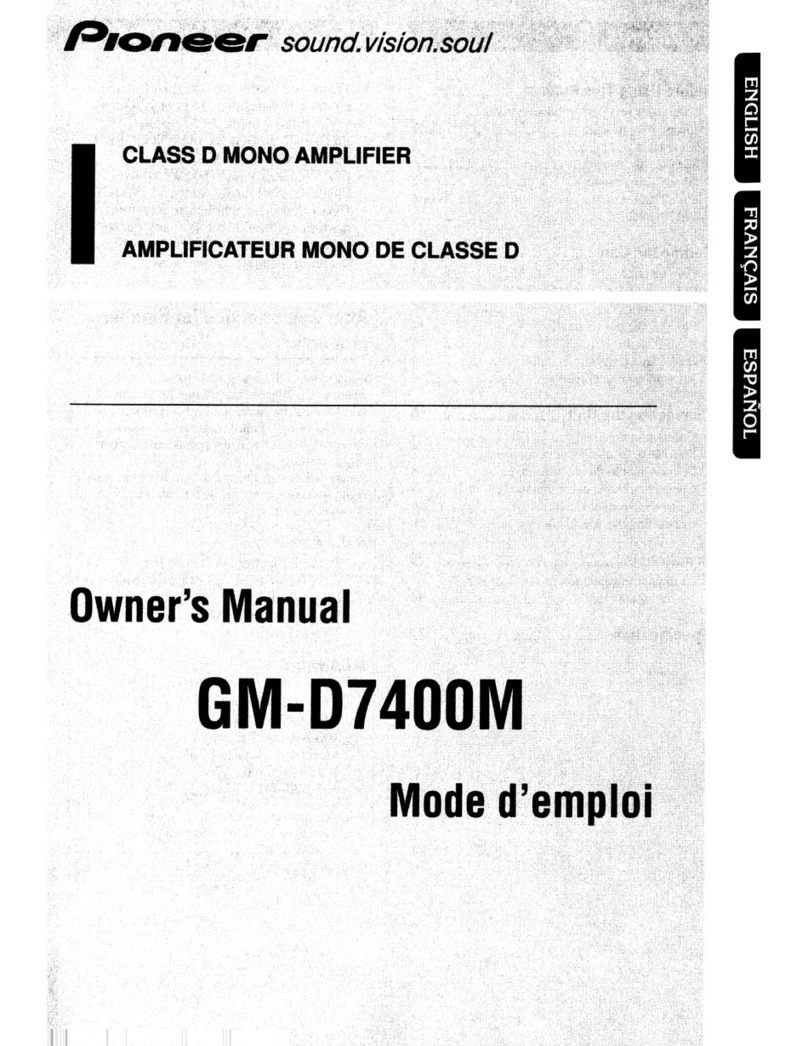 Pioneer GM-D7400M - Amplifier owner's manual