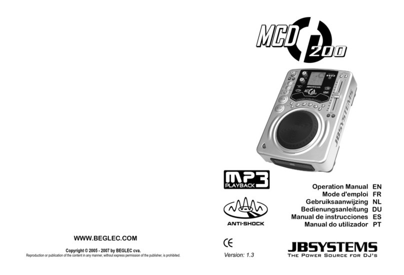 JB Systems Light MCD 200 User manual