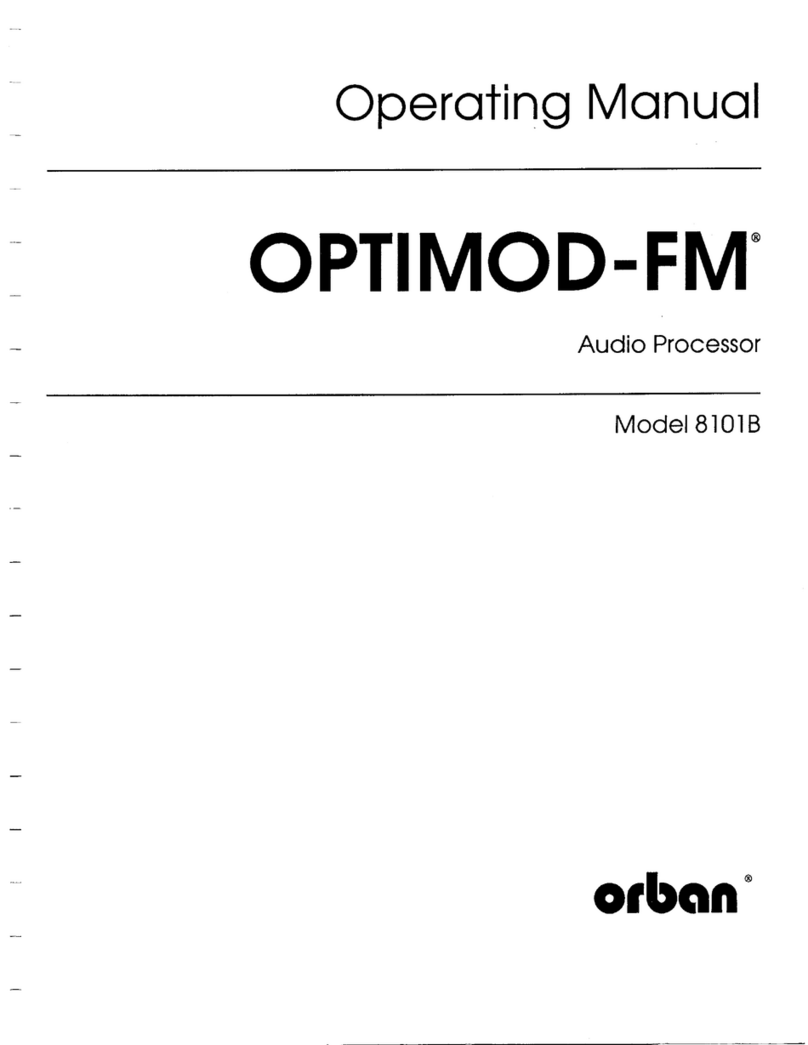 Orban Optimod-FM 8101B operating manual