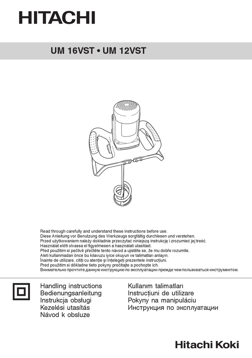 Hitachi um 16vst Handling instructions