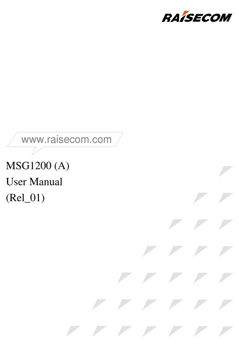 Raisecom MSG1200 User manual Raisecom MSG1200 User manual