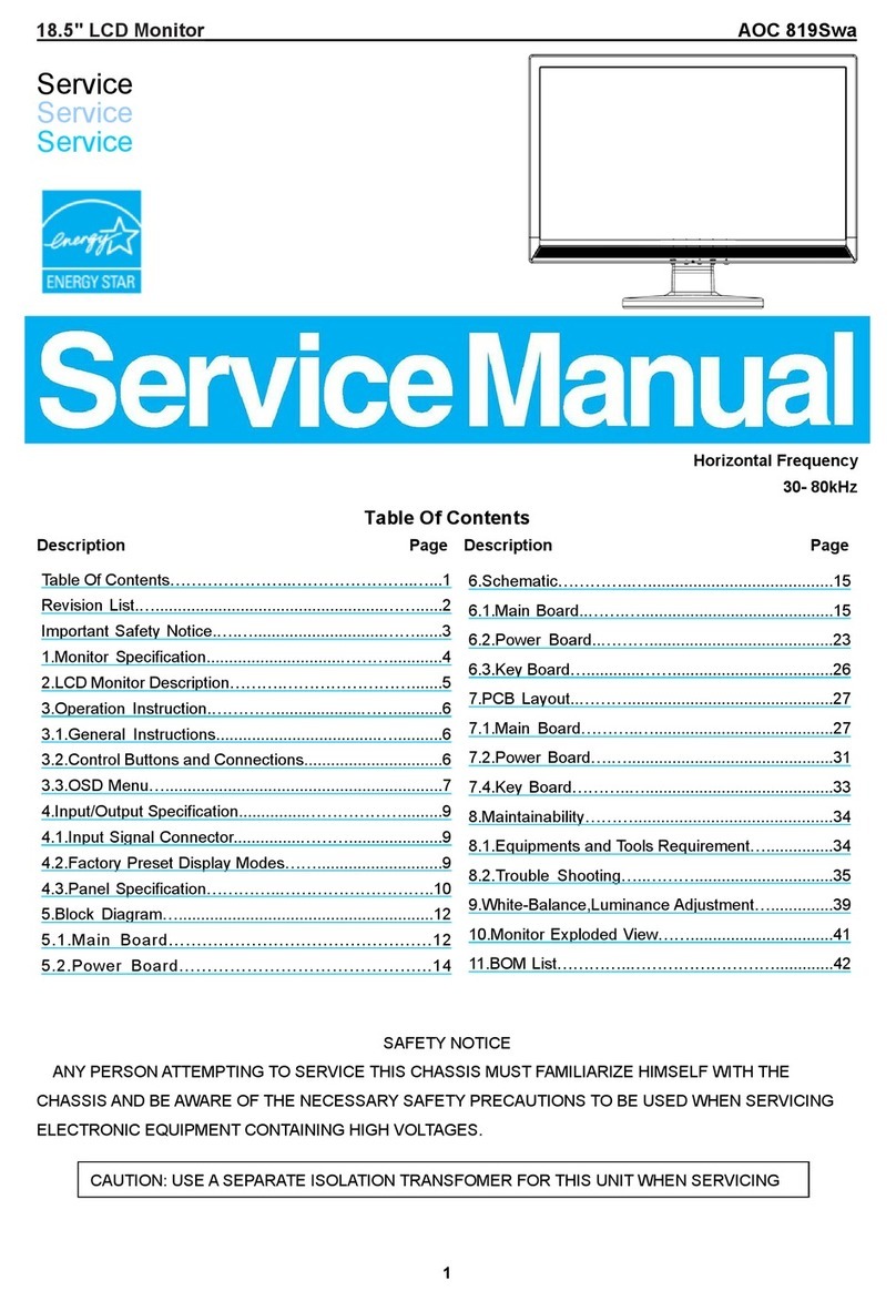 AOC 819Swa User manual