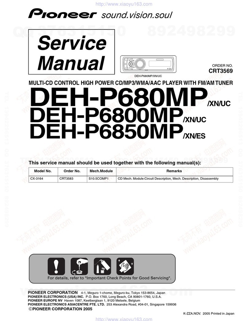 Pioneer Super Tuner IIID DEH-P680MP Service manual