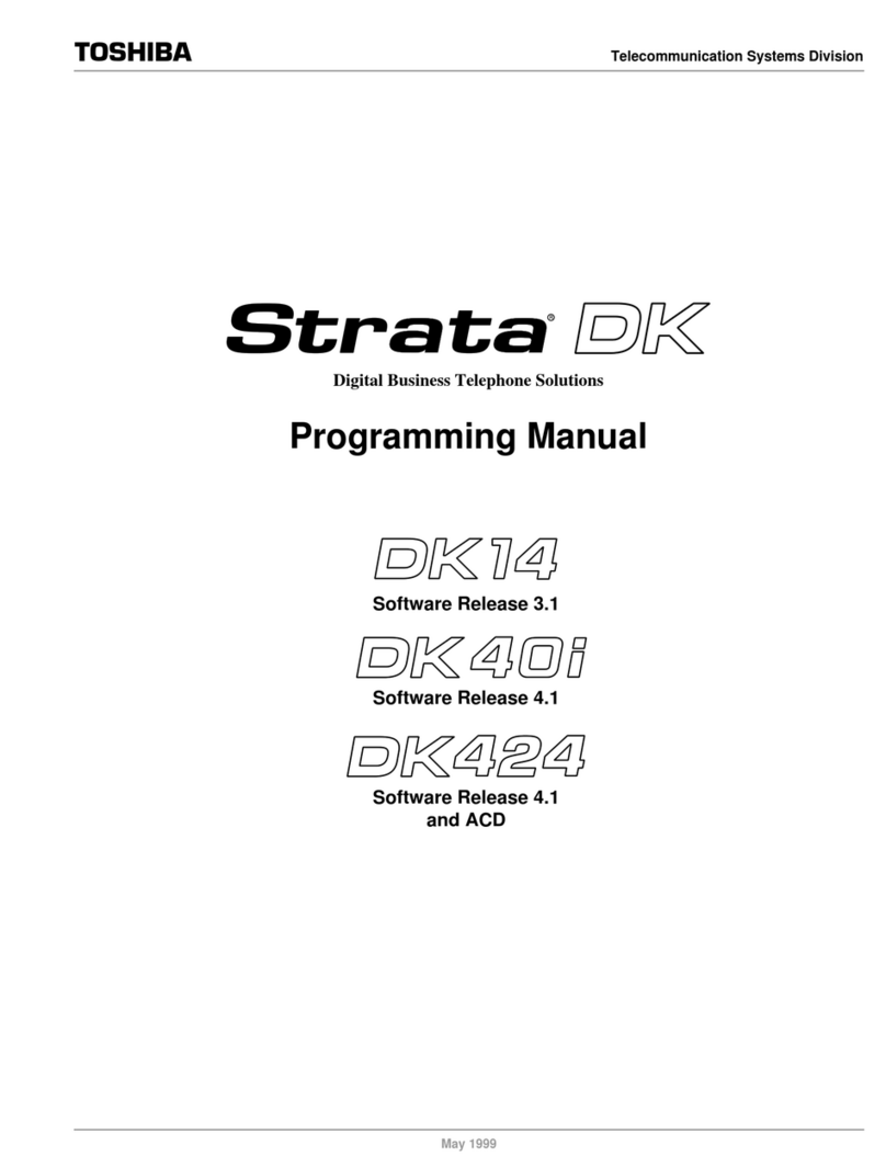 Toshiba Strata DK14 Owner's manual