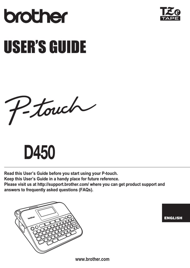 Brother P-touch D450 user guide