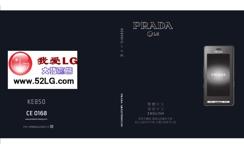 LG Prada KE850 User manual