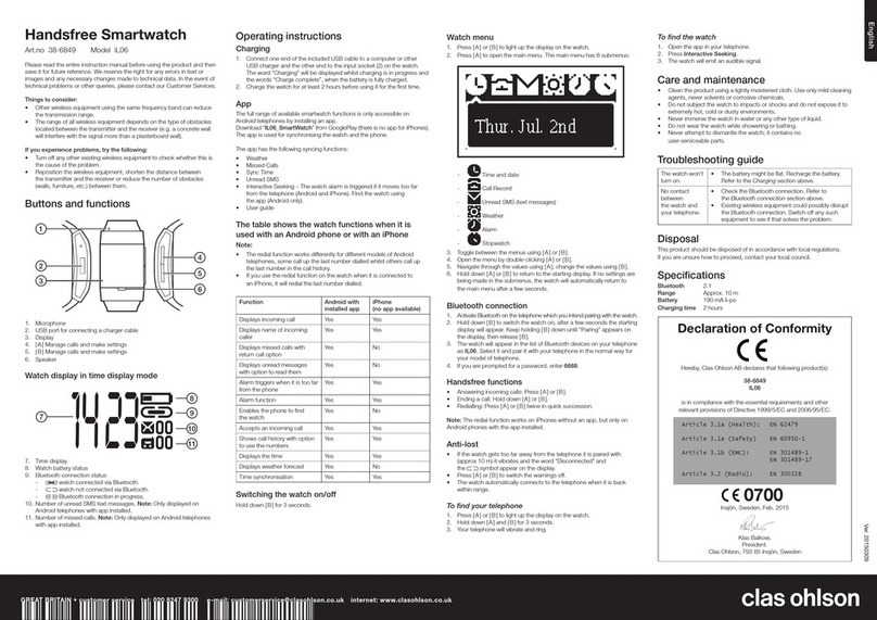 Clas Ohlson il06 User manual