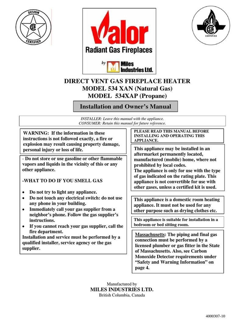 Valor HORIZON 534XAN Installation instructions