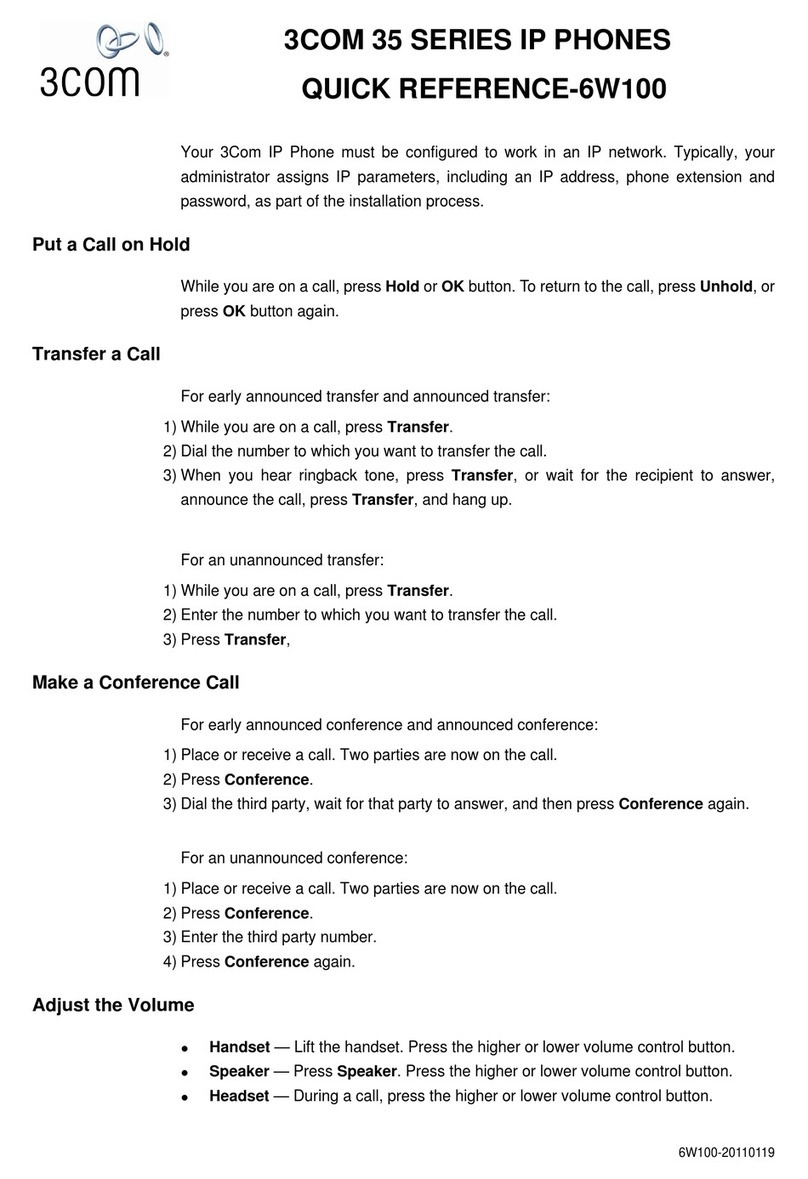 3Com 35 series Quick reference guide