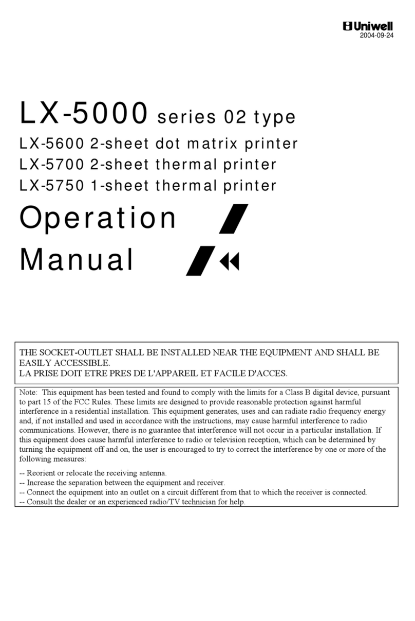 Uniwell LX-5600 Operation manual