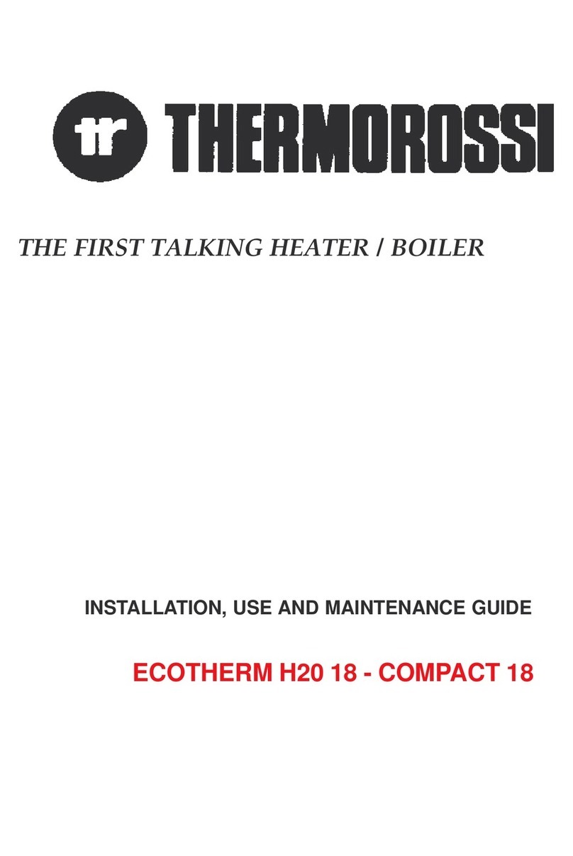 THERMOROSSI ECOTHERM H20 18 Installation, use and maintenance guide