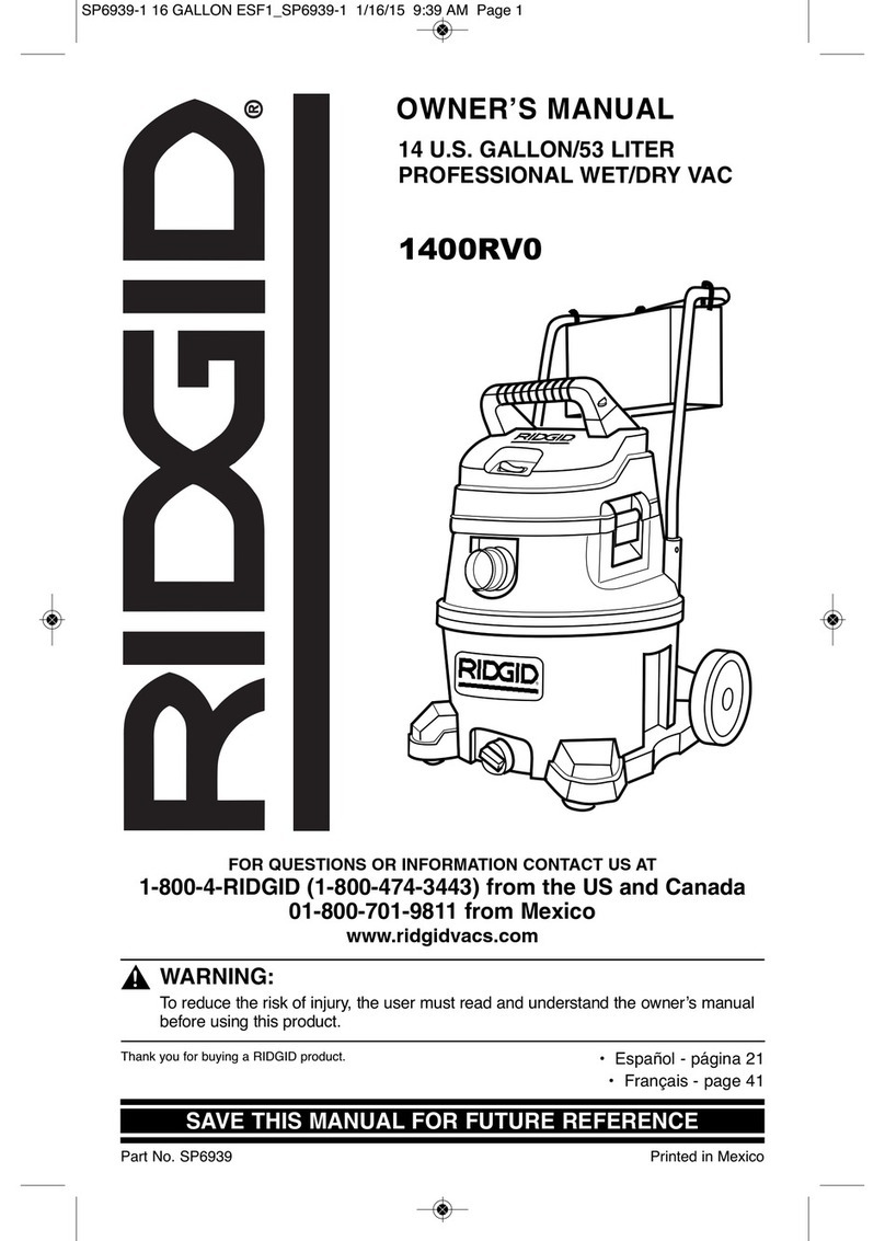 RIDGID 1400RV0 owner's manual