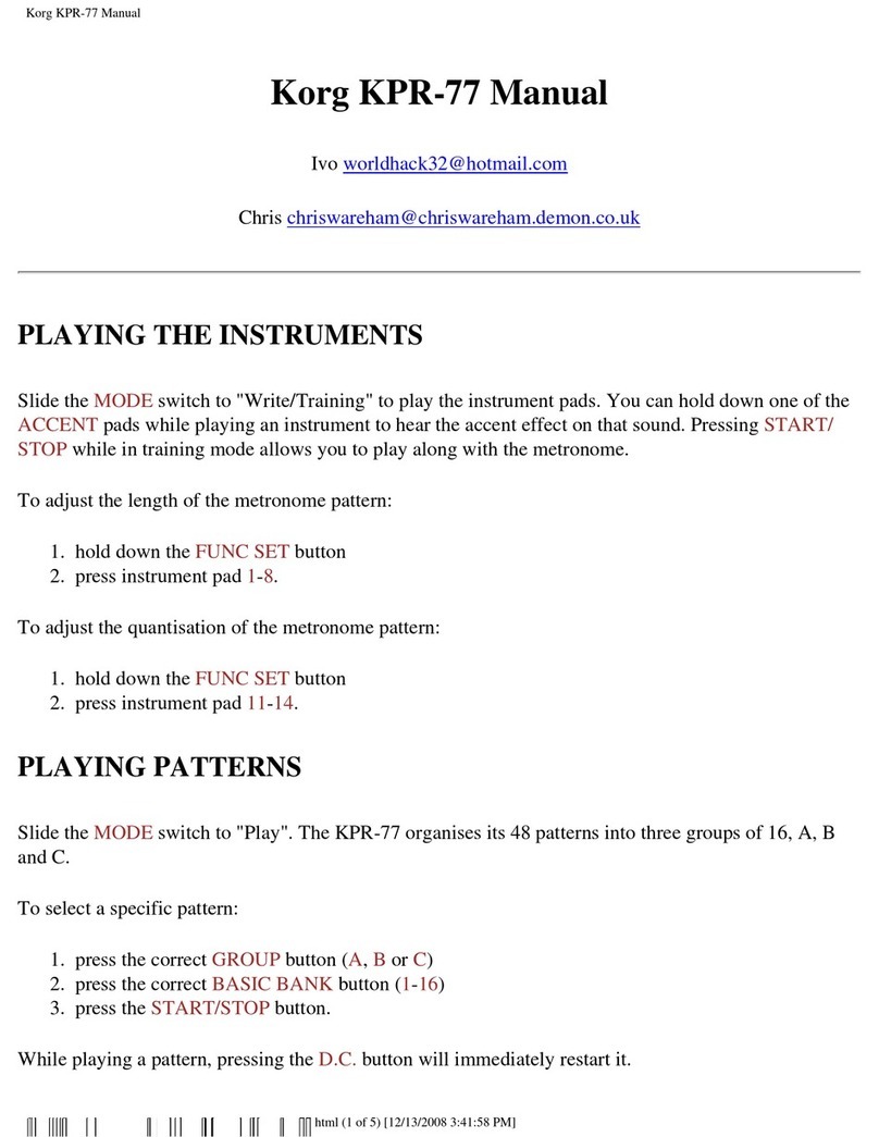 Korg KPR-77 User manual