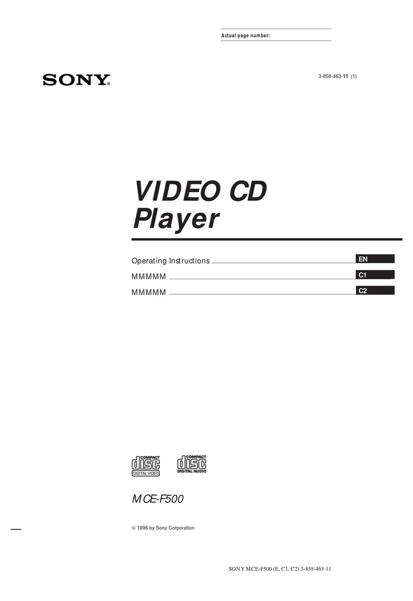 Sony MCE-F500 User manual