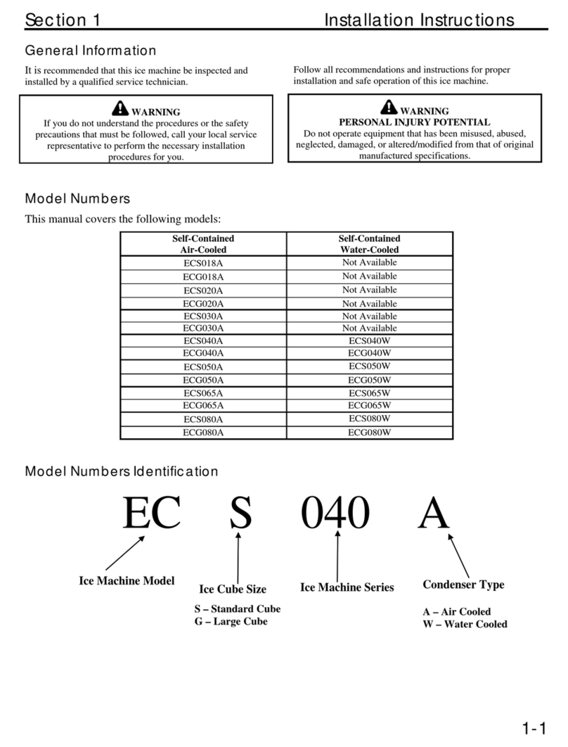 Manitowoc ECS018A User manual