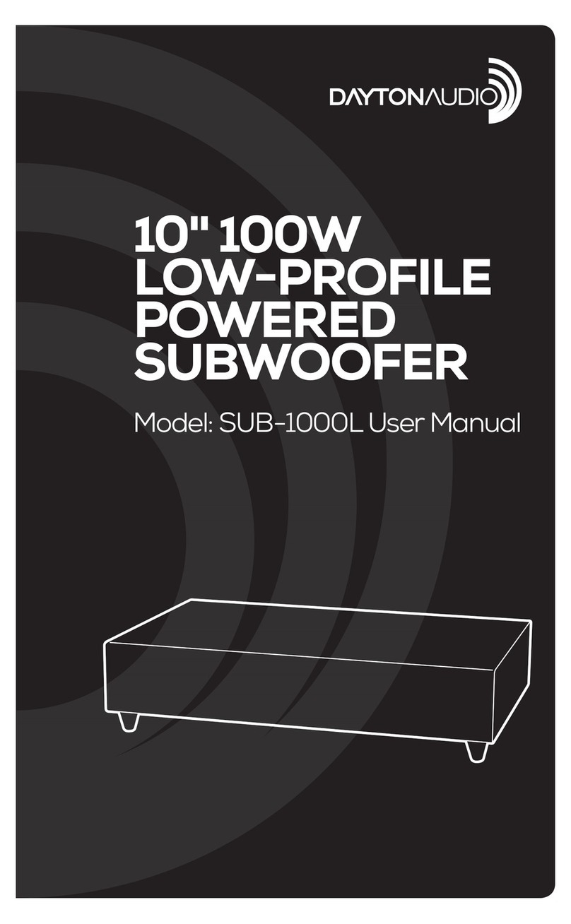 DaytonAudio SUB-1000L user manual