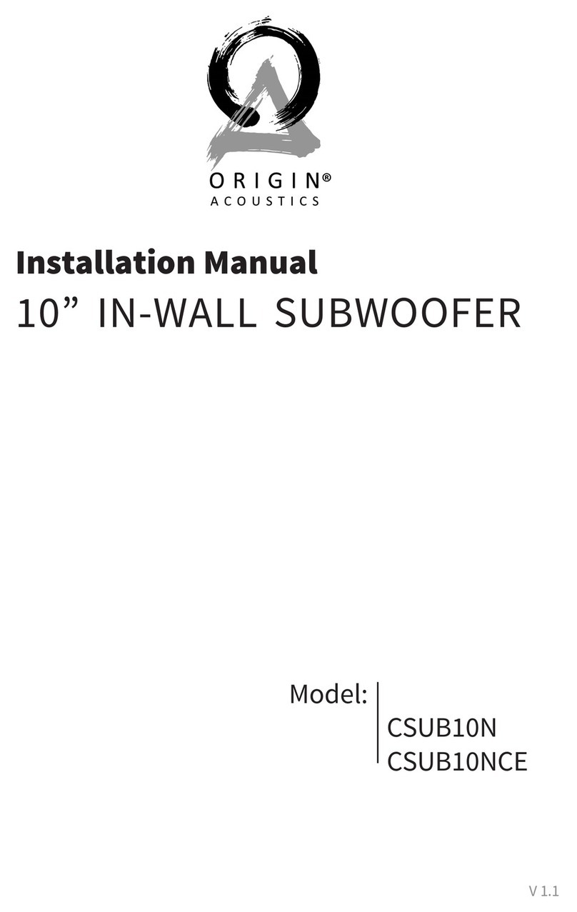 Origin Acoustics CSUB10N installation manual
